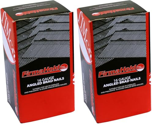 TIMCO FirmaHold Collated Brad Nails Angled - 16 Gauge 16 x 45mm - Galvanised - Box of 2000 (Pack of 2)