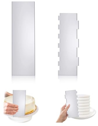 Ruvan 2 Pièces Lisseur Gateau Patisserie, Spatule Patisserie, Spatule Lissage Layer Cake, Réutilisables Antiadhésifs, Spatule De Lissage Double Face pour Gâteaux, Pâtisserie, Pâte À Fondant, Crème