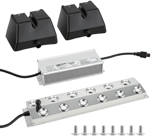 Brumisateur à ultrasons 12 têtes – 9L/H, 400W avec bouée, générateur de Brouillard pour Bassin, Jardin, rocaille, Serre, Stockage de légumes et décoration d'halloween