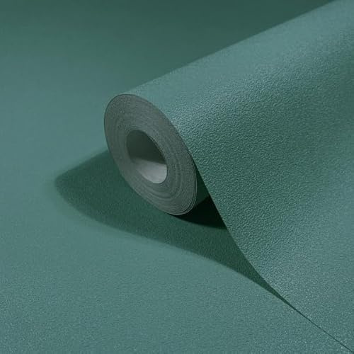 marburg Selbstklebende Tapete Grün Uni Strukturoptik für Wand und Möbel Möbelaufkleber Folie 6,00 x 0,53m