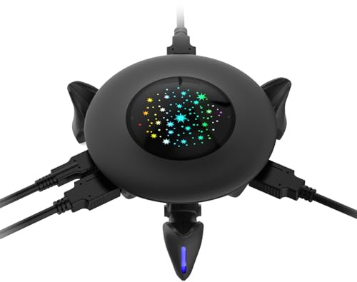 Dobe - Adattatore per tastiera e mouse da gioco per PC, PS4, PS3, Xbox One, Xbox Series X/S/N-Switch/Switch 2 con effetti di illuminazione RGB (connessione guida controller originale)