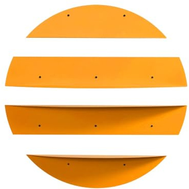 Hanah Home Modernes dekoratives Wandregal aus Metall, 76 x 76 cm, Orange | 100% Metallrahmen, elektrostatische Pulverbeschichtung | Stilvoll & Langlebig
