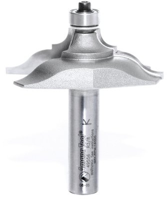 Amana Tool 49556 Handrail and Table Edge Ogee and Bead Style 2-Flute Carbide Tipped Router Bit, 1/2-Inch Shank