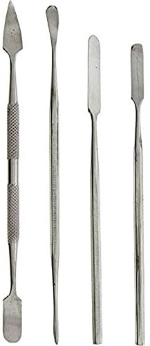 SE 4-Piece Stainless Steel Spatula Set - Versatile Tools for Electronics, Jewelry, Clay, and Craft Projects - DD301