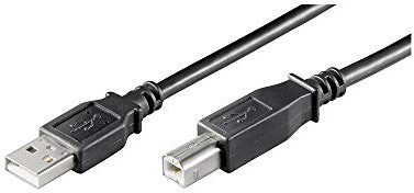 USB 2.0 Kabel, (lose Ware), 'A' Stecker > 'B' Stecker USB AB 180 LC HiSpeed schwarz 2.0 1.8m