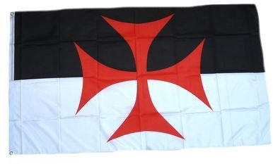 Flaggenking Kreuzritter Templer Kreuz Flaggen/Fahnen, Mehrfarbig, 150 x 90 cm