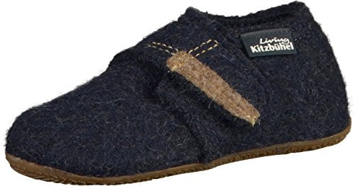 Living Kitzbuhel Baby-Jungen Babyklettschuh Krabbel-& Hausschuhe, Blau (Nachtblau 590), 18 EU