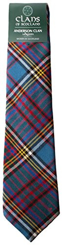 I LUV LTD Anderson Clan 100% Wool Scottish Tartan Tie