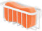 iDesign Gia Portaoggetti Lavandino a Ventosa, Metallo, Argento, 6.25x14x0.2 cm
