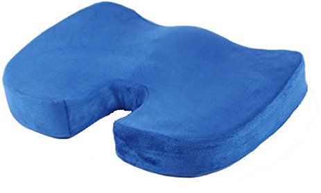 HomDSim - Cuscino ortopedico in memory foam per il coccige, per sedie, auto, casa, ufficio, sedili, cuscino massaggiante (Blu)