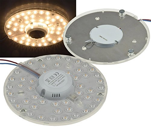 ChiliTec LED Ring Modul mit Magnethalter 18Watt Ø18cm 1980 Lumen 230V Ringlampe I Umbau Set für Deckenleuchten I Anschlussfertig 3000k / Warmweiß