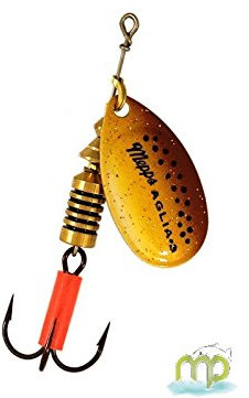 Aglia Brown Trout Mepps Spoon Lure., N°2