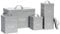 Harbour Housewares Metal Kitchen Canisters Set - Grey - 5pc Set - Vintage Loose Tea Coffee Beans Granulated Sugar Storage Container Biscuit Tin Caddy Bread Bin Storage with Airtight Lid