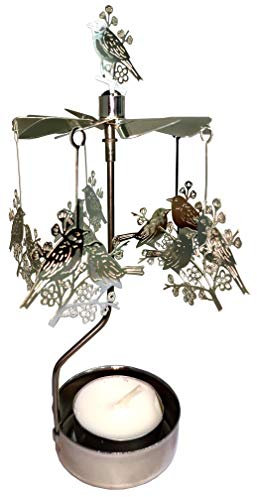 Drehbarer Kerzenhalter aus Metall, kleines Geschenk (Vogel)
