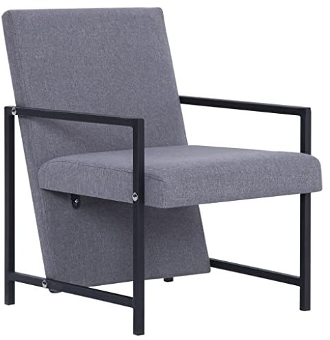 vidaXL Sessel Relaxsessel Loungesessel Cocktailsessel Lounge Stuhl Lehnsessel Lehnstuhl Relaxstuhl Polstersessel Wohnzimmer Schlafzimmer Hellgrau Stoff