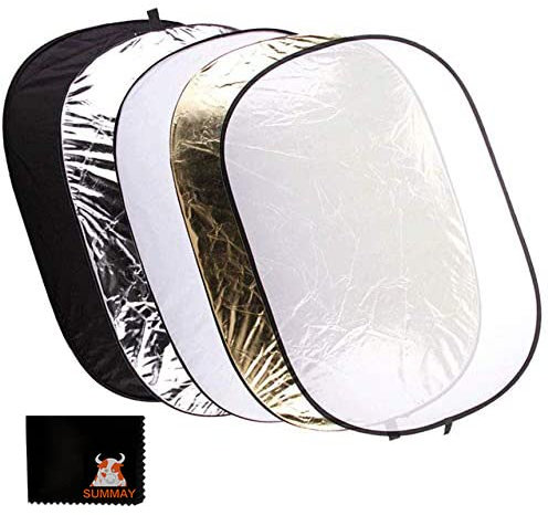 Godox Ovale Disco pieghevole 60x90cm 5 in 1 professionale portatile Photography Studio Riflettore Kit Multi Folding illuminazione Foto Diffusore Kit (SM-RFT05-60x90)