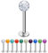 Treuheld® | 1,6mm x 14mm Piercing Labret | 6mm Kristall Kugel | Klar - Transparent | Chirurgenstahl | Silber | Lippenpiercing, Helix Tragus Stecker