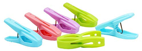 Abcsea 30 Pièces Pinces à Linge Couleur Plastique, Pince a Linge Anti Trace, Pinces à Linge Solide pour Chaussettes, sous-vêtements, T-Shirts, Pantalons, avec 1 Petit Panier