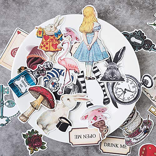 BLOUR 31 Stück/Packung Schöne Alice im Wunderland Kaninchen Dekorative Aufkleber DIY Planer Tagebuch Scrapbooking Album Aufkleber