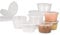50 X 2oz Sauce Pots with Hinged Lids Round Food Containers Deli Pots SauceTubs