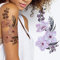 Tatodays Tatuaje temporal para mujer flor grande flor de cerezo rosa blanco sexy realista festival verano temperatura tatuaje adultos cuerpo pierna brazo transferencias pegatina hippie disfraz