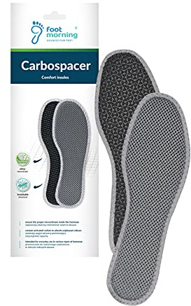 Foot Morning Carbospacer, Geruchsbeseitigende Schuheinlagen, Einlegesohlen mit Aktivkohle für Herren und Damen, Geruchsabsorbierende Technologie (45 EUR / 11 M UK)