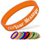 Bracelet en Silicone Personnalisable Bracelet en Caoutchouc Femme Homme Enfant pour Les Événements Festival de Collecte de Fonds,160mm Longueur,Orange