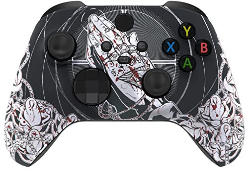 eXtremeRate Custodia Cover per Xbox Series X S Controller Joystick,Scocca Copertura Frontale Shell Ricambio per Xbox Core Controller Wireless Model 1914-Redenzione senza Perdono