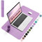 YSAGi Non-Slip Desk Pad, Waterproof PVC Leather Desk Table Protector, Ultra Thin Large Mouse Pad, Easy Clean Laptop Desk Writing Mat for Office Work/Home/Decor (60 x 35 cm, Purple)