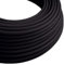 LEDSone Vintage Fabric 3 Core Round Black Colour 0.75mm Italian Braided Cable 5 Meters Electrical Flexible Lamp Cable Wire for UK Pendant Lighting