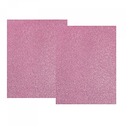 sourcing map Glitter Heat Transfer Vinyl Iron On Vinyl Pink Purple 12 x10 for DIY T-Shirt, Bag, Shoes, Hat, Uniform, Pillow Pack of 2