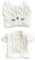 niannyyhouse 20 cm Plüschpuppenkleidung, Katzenhut, Wollfaden, Einteiler, 20,3 cm, Puppenzubehör (B)