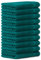 Luckytowel 10er Set Seiftücher 30x30 cm 100% Baumwolle, 600g/m² Oeko-Tex Waschlappen Set 10er Pack Petrol