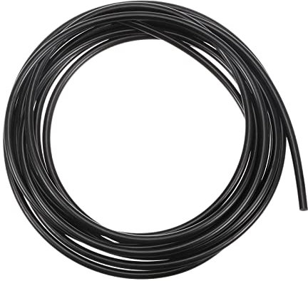 sourcing map Polyurethan Rundriemen 3.8mm Durchm 3 Meter Länge Glatte Oberfläche PU Urethan Riemen für Antriebsübertragung, Schwarz