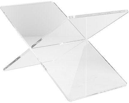 Angoily Klarer Acryl-Buchständer Acryl-Buchhalterständer Bibelständer Kochbuchständer Rezepthalter X-Förmiger Offener Buchständer Couchtisch-Buchständer Zum Lesen