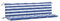 vidaXL Gartenbankauflage 2 STK., Bankauflage Sitzkissen Outdoor, Polsterauflage Auflage für Gartenbank, Bankpolster Bankkissen, Blau Weiß Gestreift Oxford-Gewebe