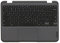 Partsatoz Laptop Palmrest Upper Case Top Cover with US Keyboard and Touchpad Assembly Replacement (NO WFC Hole) for Lenovo 300e Chromebook Gen 3 82J9 82JA LTE 5M11C94743 5M11G97058