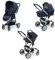 Foppapedretti Trio Supertres I-Size, Sistema Modulare Combinato per Bambini, Navicella Passeggino e Seggiolino auto I-Size, Maniglione e Poggiagambe Regolabili, conforme ECE R129, Denim Ocean
