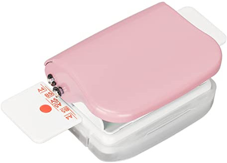 Manuelle Bindemaschinen, Mehrzweck 6 Loch Cinch Buchbindemaschine, Handwerkzeug mit Hoher Genauigkeit für A4, B5 und A5 Seiten (Rosa)