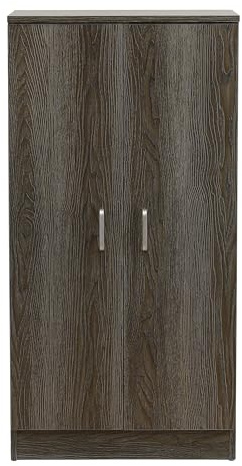 Totò Piccinni Scarpiera a Mobiletto in Legno 2 Ante e Ripiani (Rovere Cenere, 6 Ripiani Art. 133)