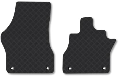 Rubber Floor Mats for the VW ID Buzz MPV (2022+) UK Models - Custom Van Accessory Tailored fit Heavy-Duty, Waterproof & Anti-Slip Work Mats with Clips
