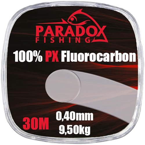 Paradox Fishing100% PX Fluorocarbon Vorfach 0,40mm 30m - fluorocarbon Schnur- unsichtbar