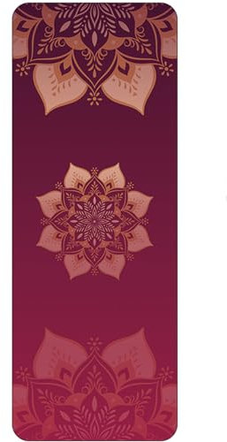 FANSU Yogamatte rutschfest, 1 mm Dicke Reise Yogamatte Faltbar Leicht Sportmatte und Fitnessmatte Meditationsmatte Trainingsmatte Pilates Matte Gymnastikmatte Turnmatte für Zuhause (183x68cm,Yoga 4)