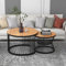 Merax Couchtisch Rund Beistelltisch Wohnzimmertisch Sofatisch Sofa Tisch Braun Couchtisch Rund Beistelltisch Rund runder Tisch Wohnzimmer, WF296678AAT