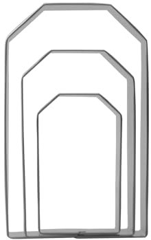 Keewah Ausstechformen-Set mit Teebeutelanhänger, 12,7 cm, 10,2 cm, 7,6 cm, 3 Stück, Edelstahl