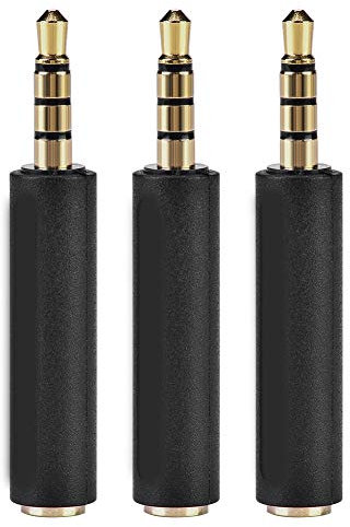 Gonetre Kopfhörer-Konverter 3,5 Mm Omtp zu Ctia Konvertierung Kopfhörer-Adapter für Kopfhörer Schwarz (3PCS)