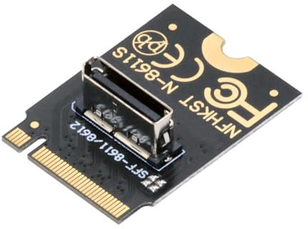 xiwai PCI-E4.0 67-poliger M.2 2230 M-Key Stecker auf Oculink SFF-8612 SFF-8611 Buchse Vertikaler Host-Adapter für NVME U.2 SSD eGPU
