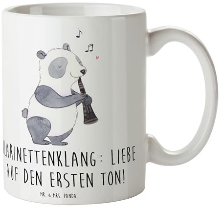 Mr. & Mrs. Panda Tasse Klarinette Liebe - Geschenk, Klarinettenspieler, Musikzimmer, Kaffeetassen, Holzblasinstrument, Ensemble, Büro Tasse,
