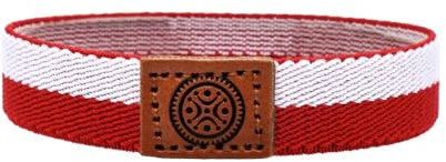 BDM Pulsera de hombre y mujer de tela con la bandera de Perú, Atlético Madrid, Cantabria, Austria, Polonia, Indonesia y Mónaco