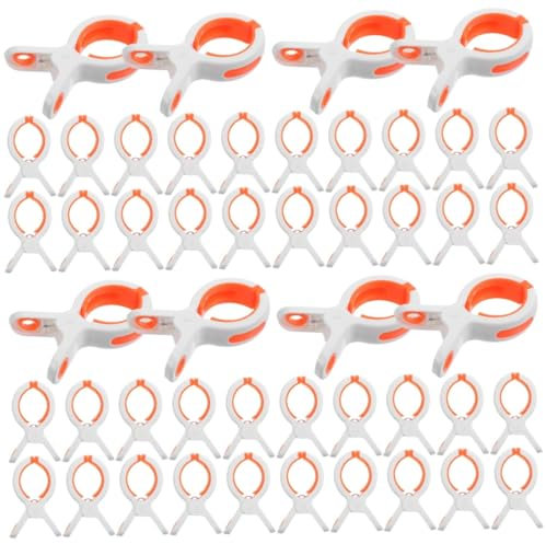 IMIKEYA Lot De 4 Pinces À Serviettes pour Chaises Longues Pinces À Linge en Plastique Abs pour Porte-Serviettes De Plage 12 Pièces X 4